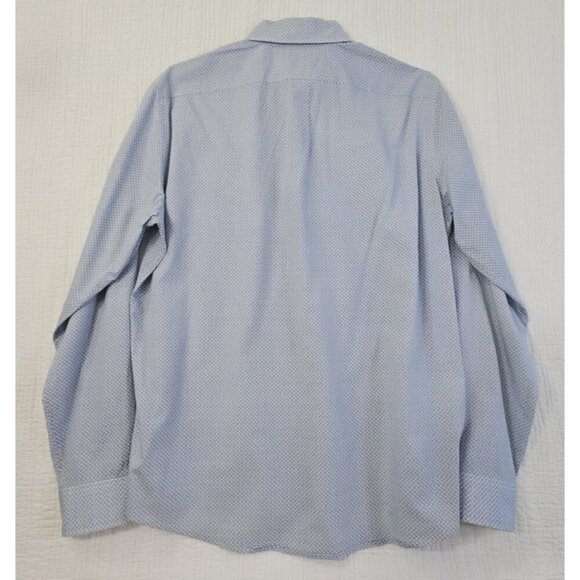 Michael Kors Button Up Shirt Men's Large Blue Floral Slim Fit EUC LN Old Money - Picture 10 of 15